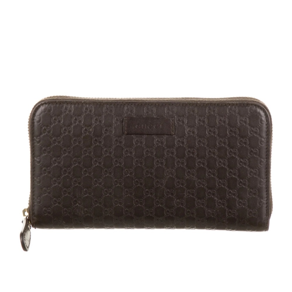Microguccissima Pattern Leather Continental Wallet - image 2